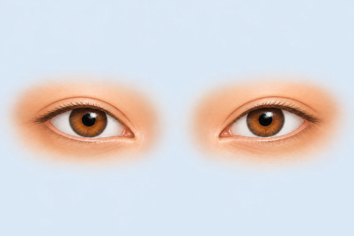 Upturned eyes guide illustration