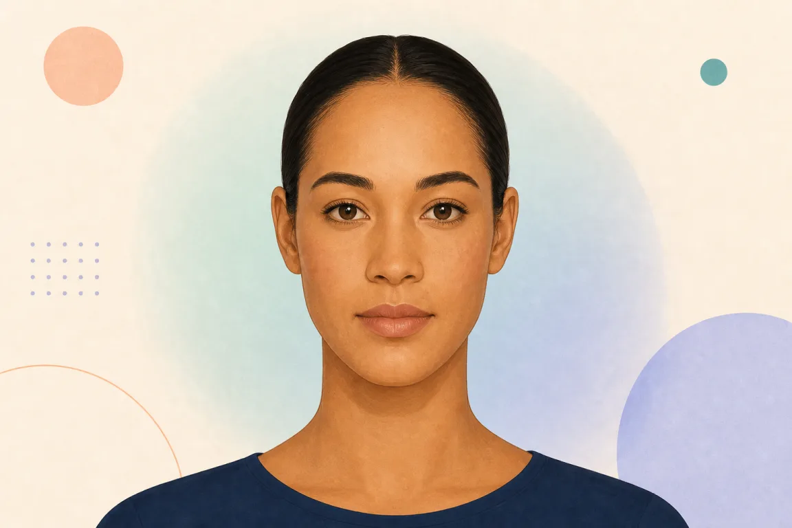 Oblong face shape guide portrait