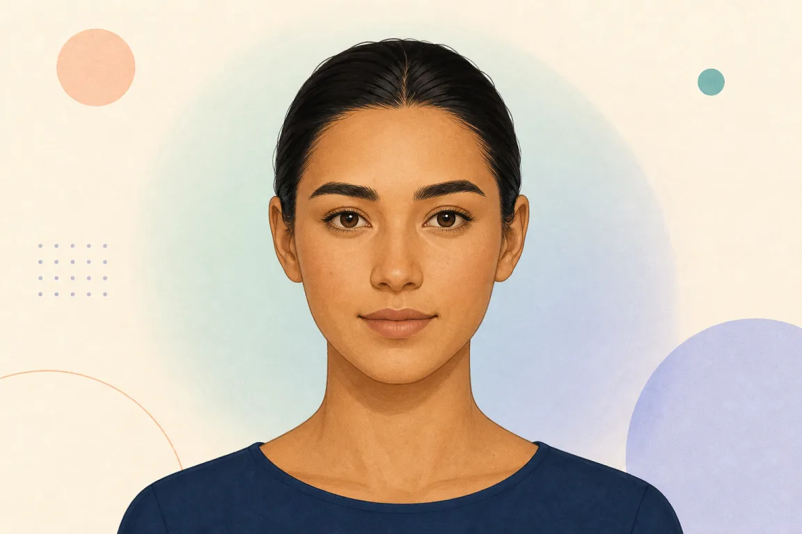 Oval face shape guide portrait