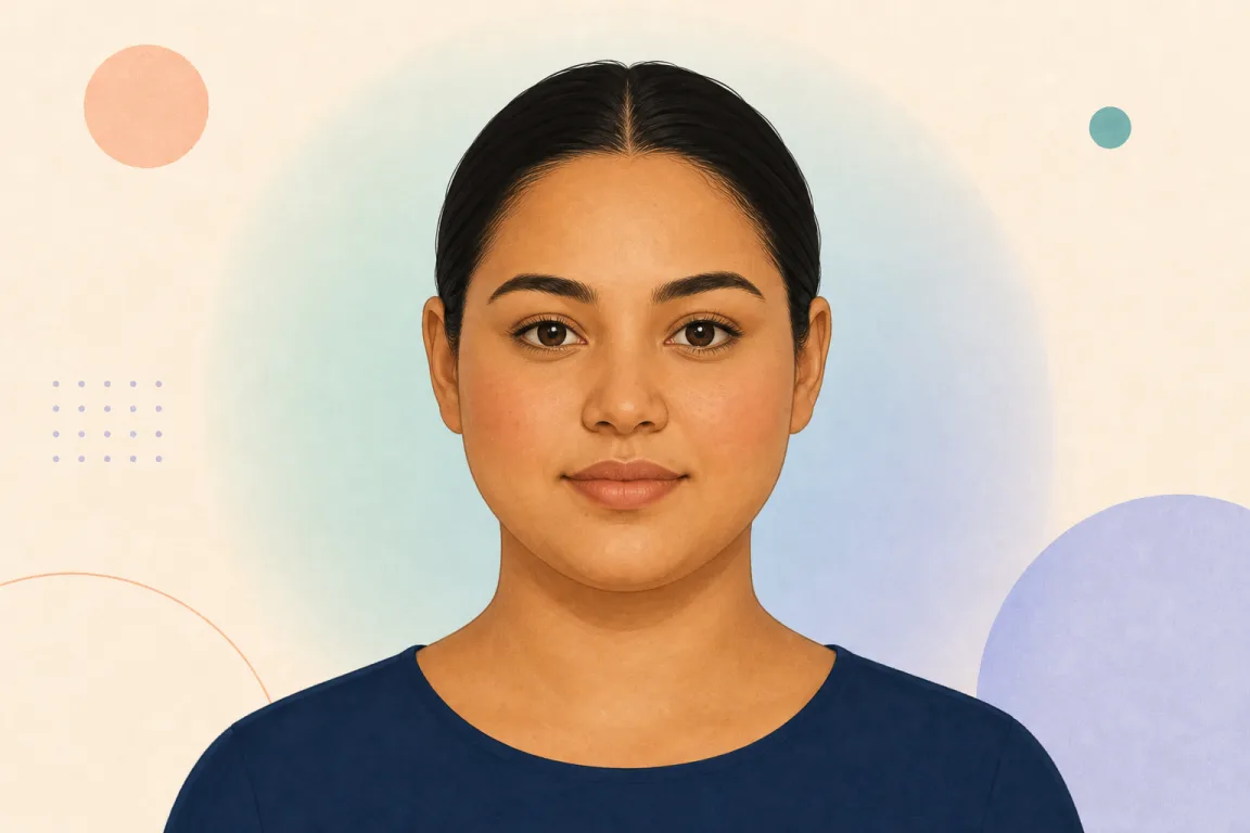 Round face shape guide portrait